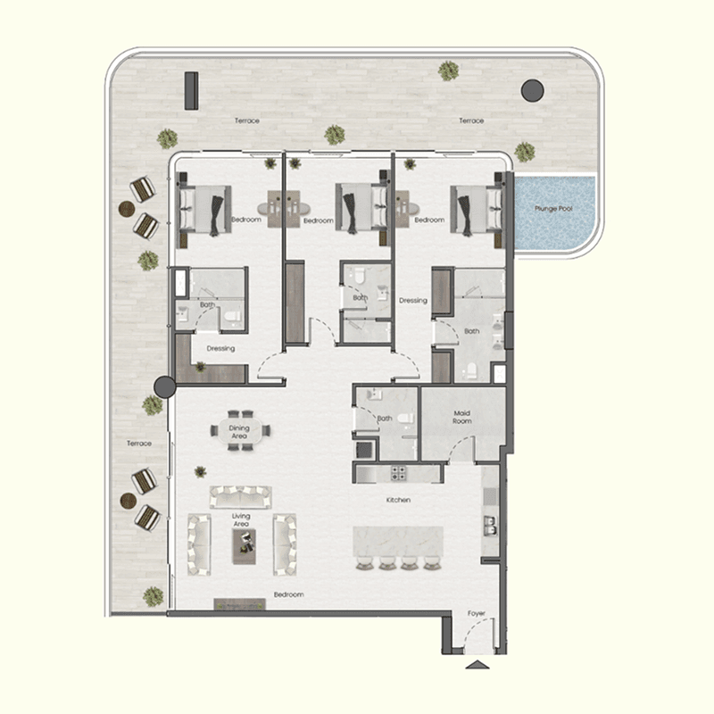 5 Bedrooms floor plan