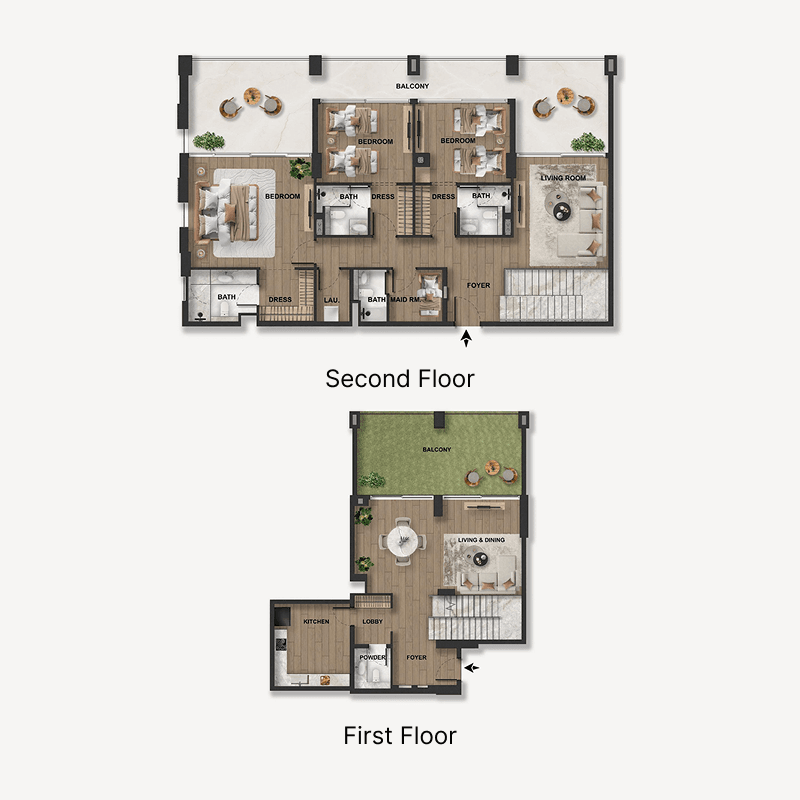 3 Bedrooms floor plan