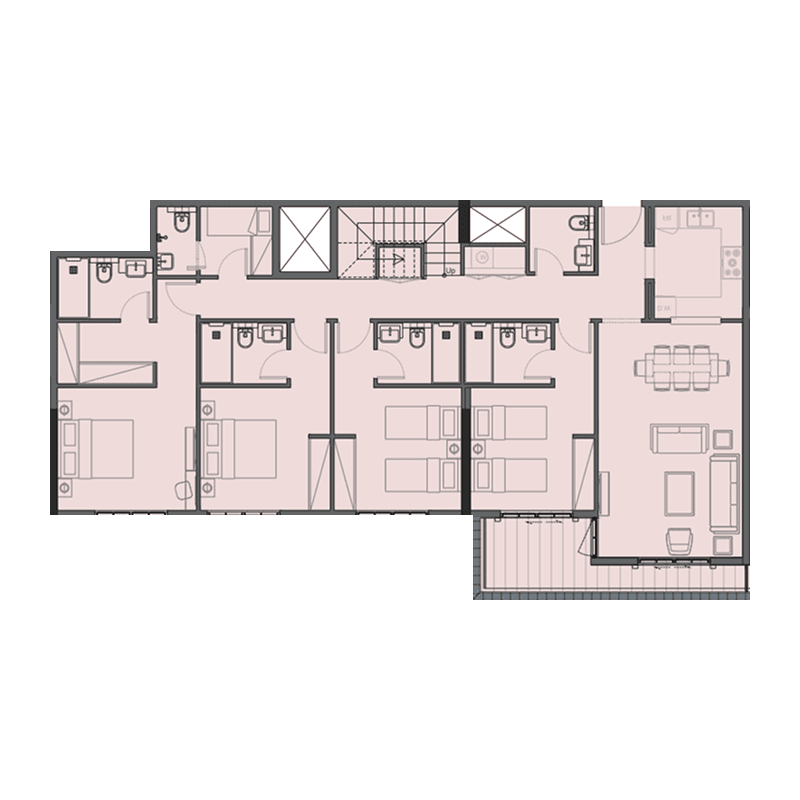 4 Bedrooms floor plan