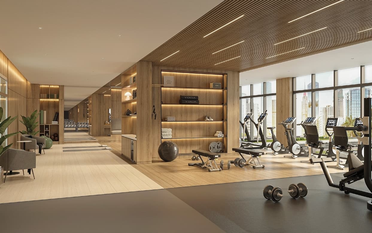 Fully-equipped gym