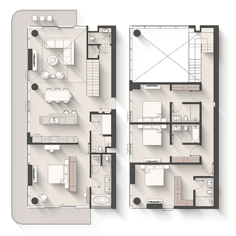 4 Bedrooms floor plan