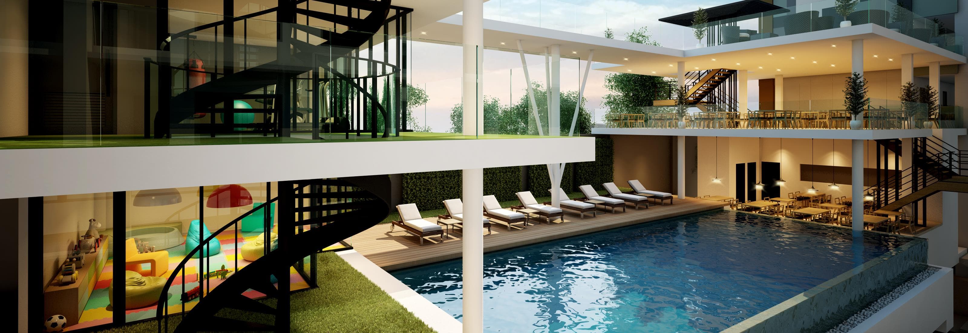 Kids Play Area & Swimming Pool