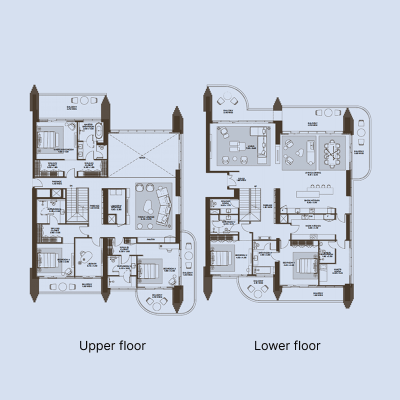 5 Bedrooms floor plan
