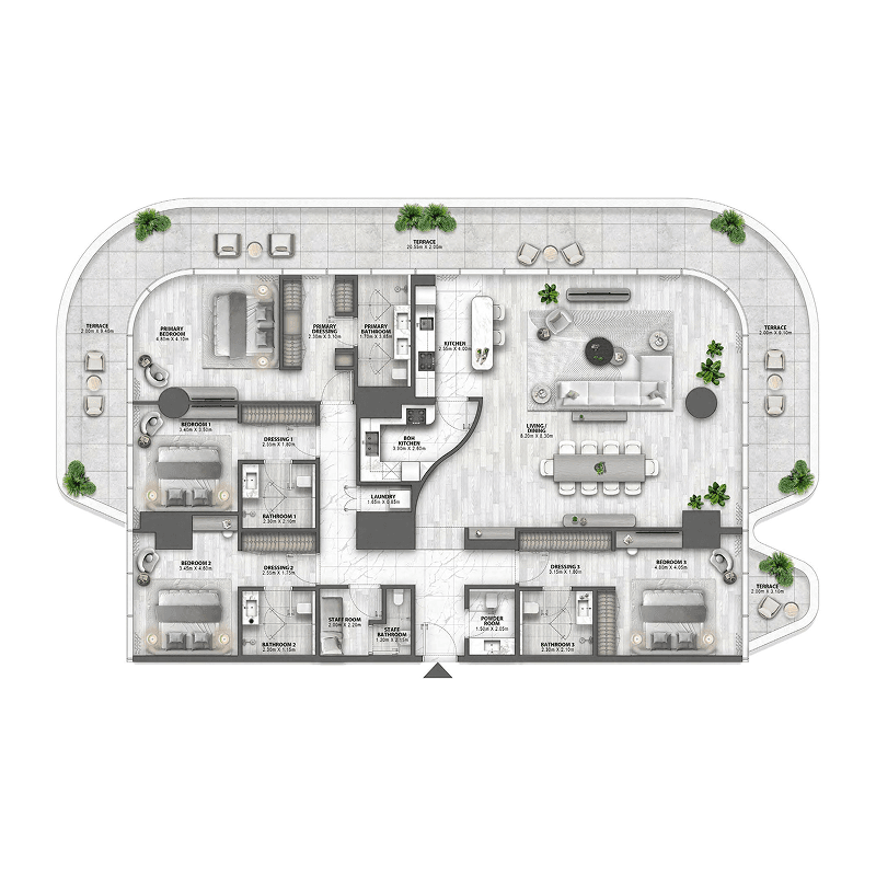 4 Bedrooms floor plan