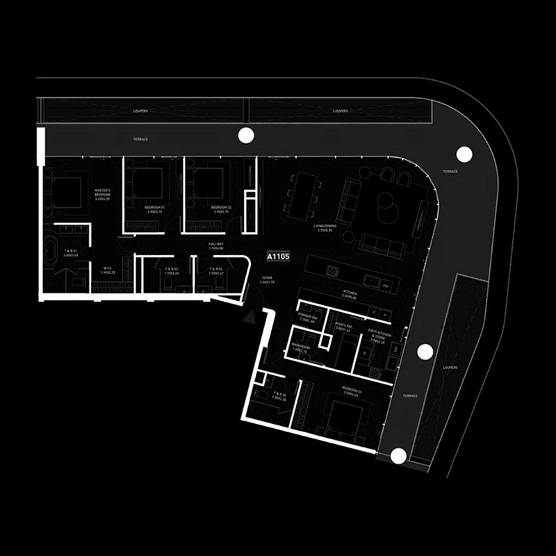 4 Bedrooms floor plan