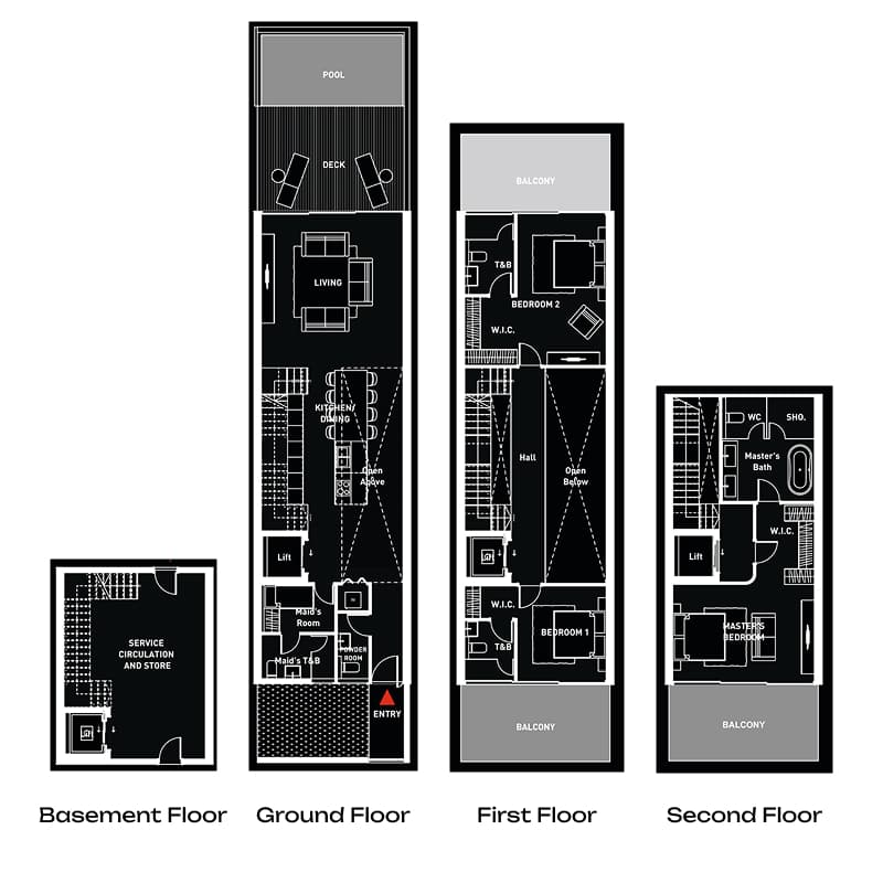 3 Bedrooms floor plan