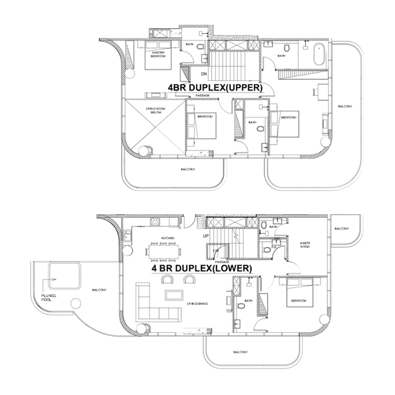 4 Bedrooms floor plan