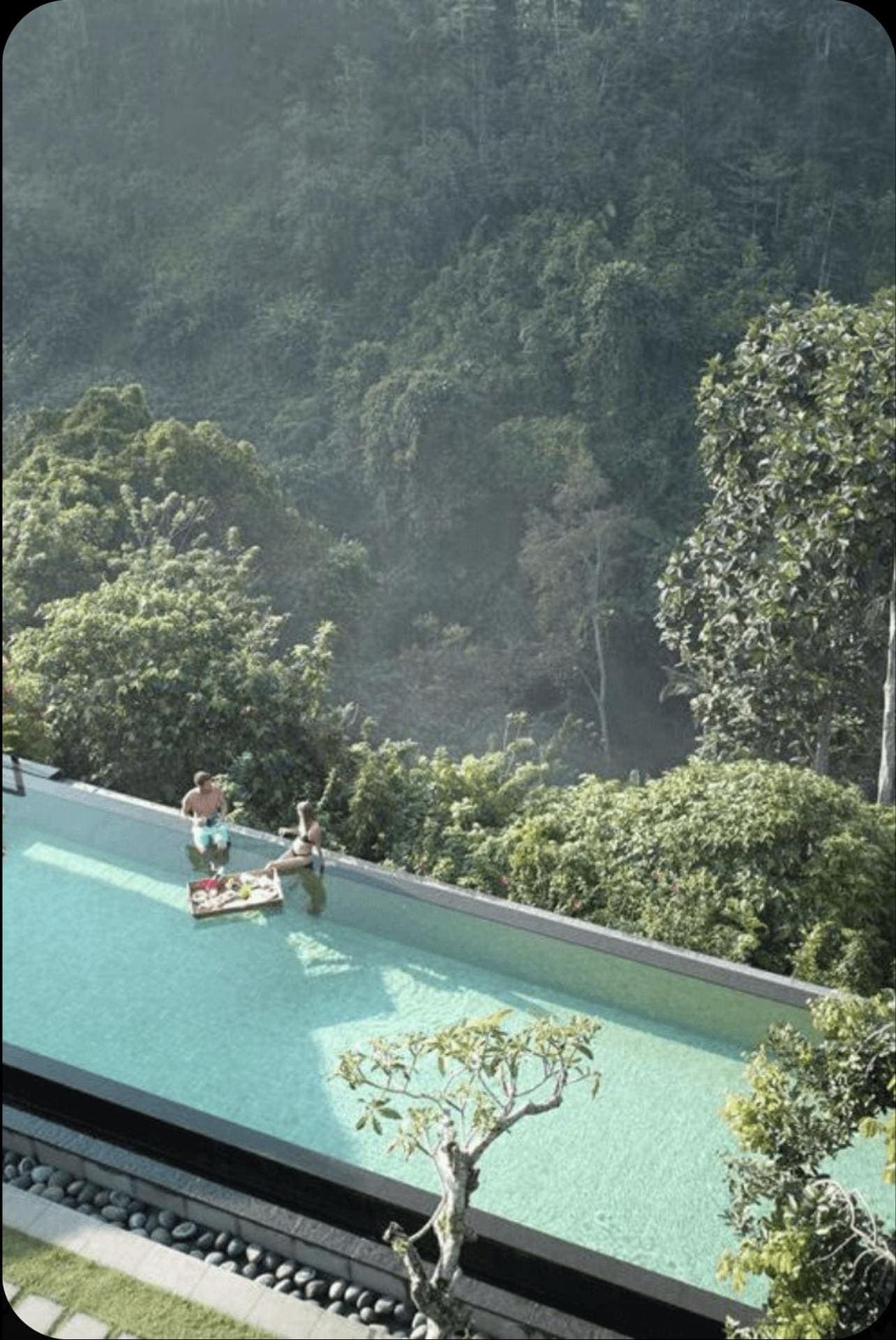 Huge instagram pool overlooking the canyon
