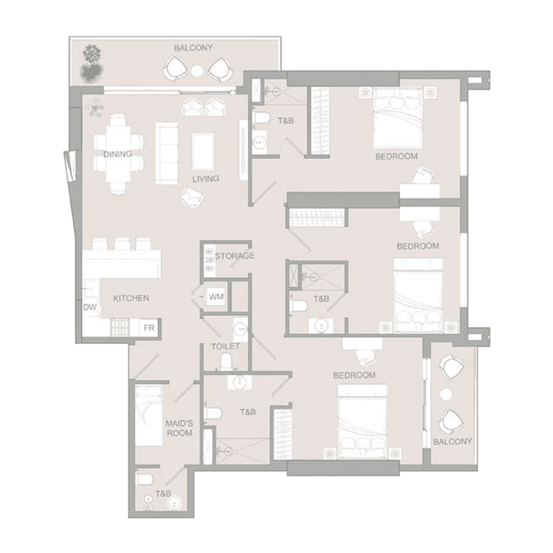 5 Bedrooms floor plan