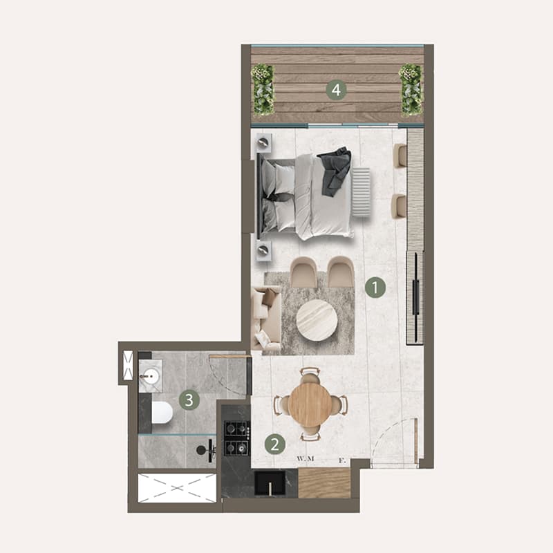 Studio floor plan