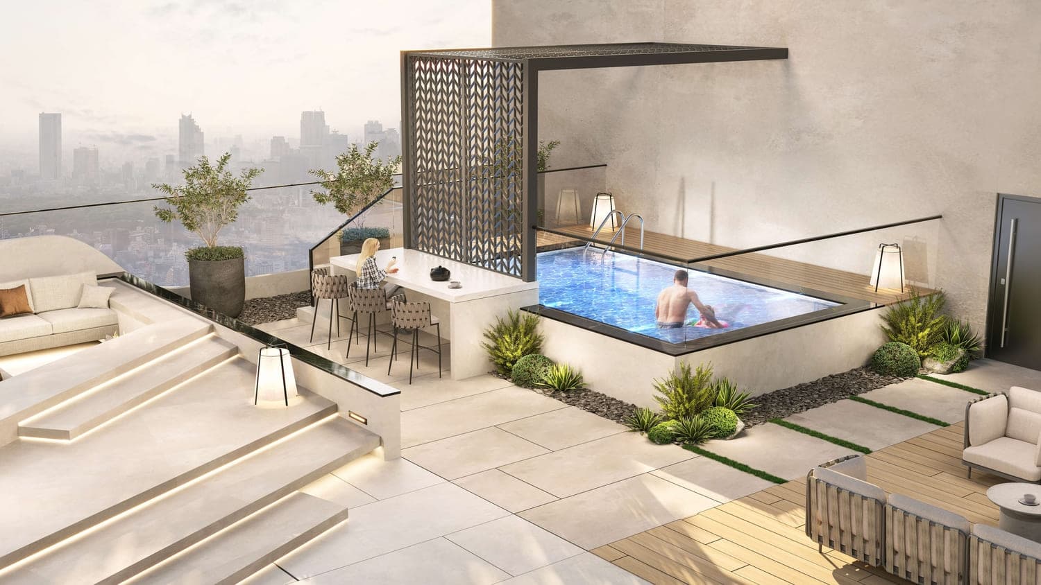 Rooftop pool