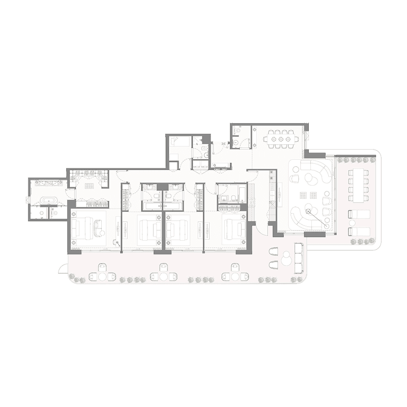 4 Bedrooms floor plan