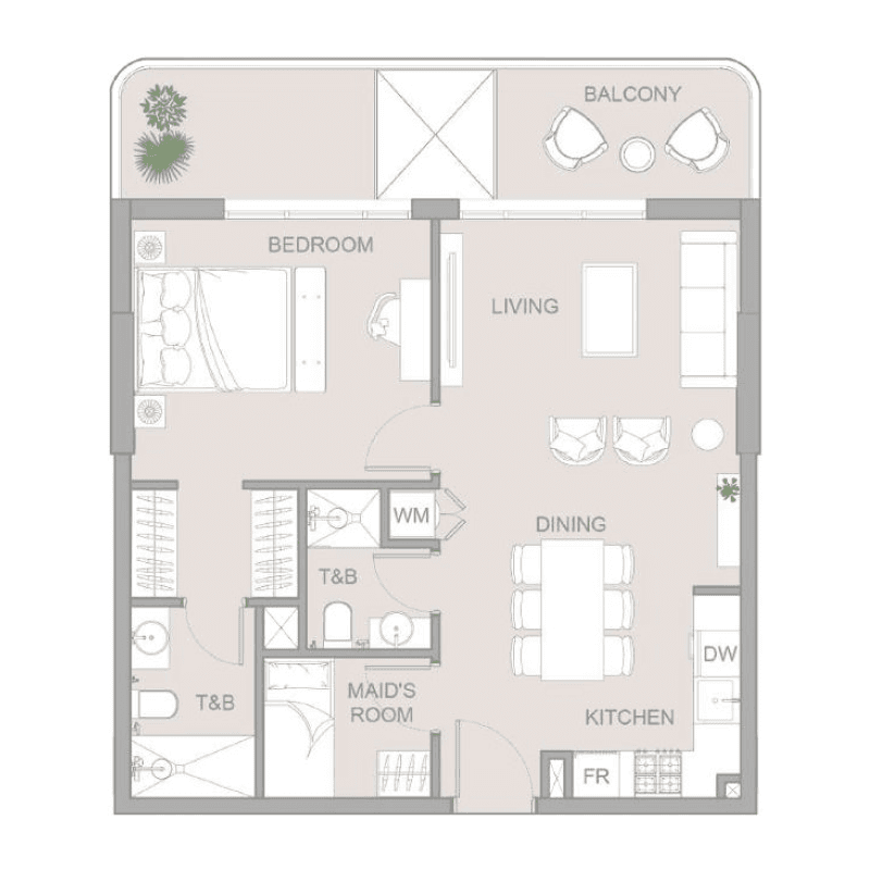 5 Bedrooms floor plan
