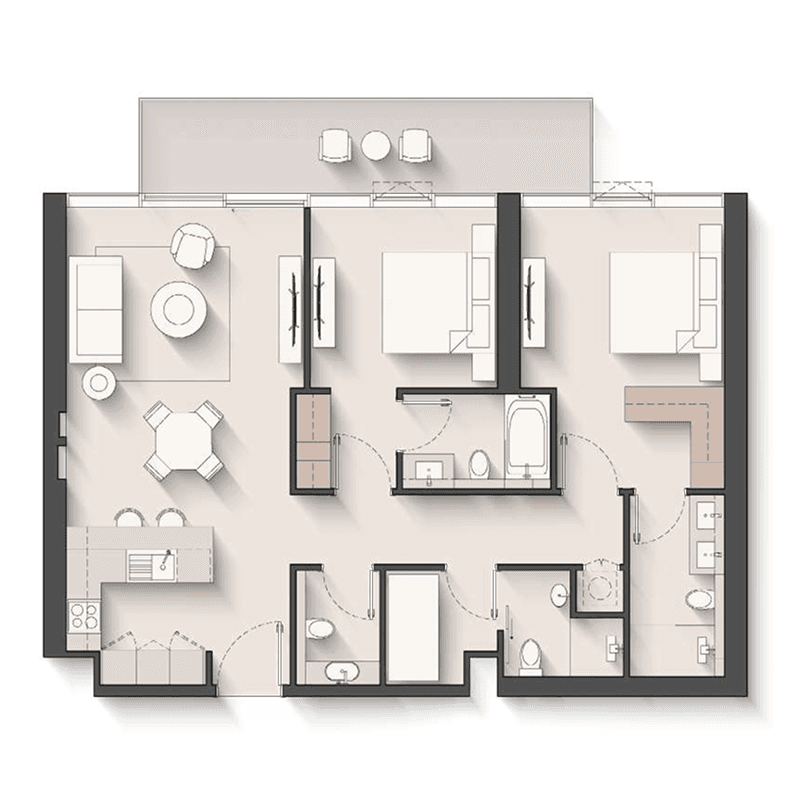 5 Bedrooms floor plan