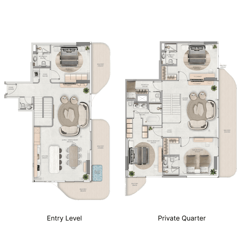 4 Bedrooms floor plan
