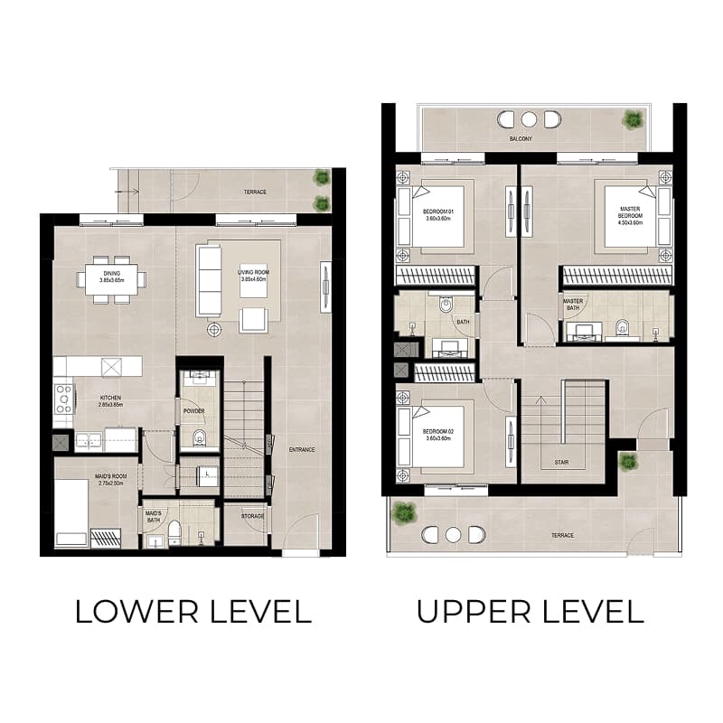 3 Bedrooms floor plan