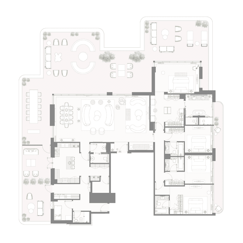 4 Bedrooms floor plan