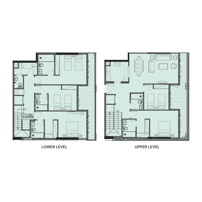 5 Bedrooms floor plan