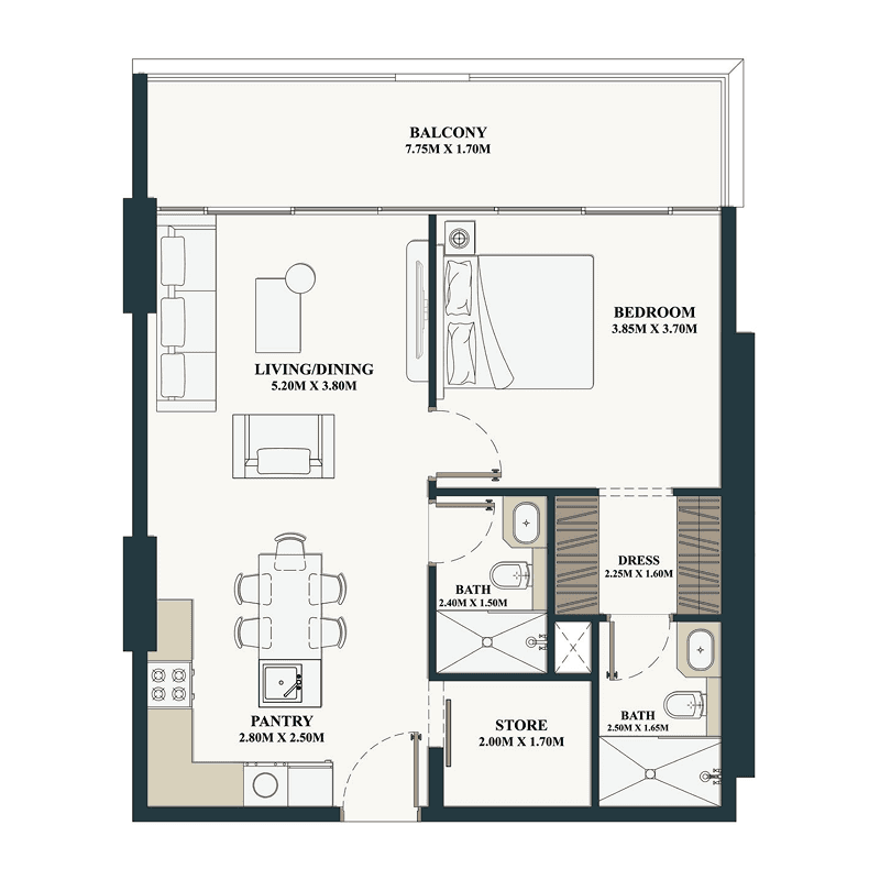 5 Bedrooms floor plan