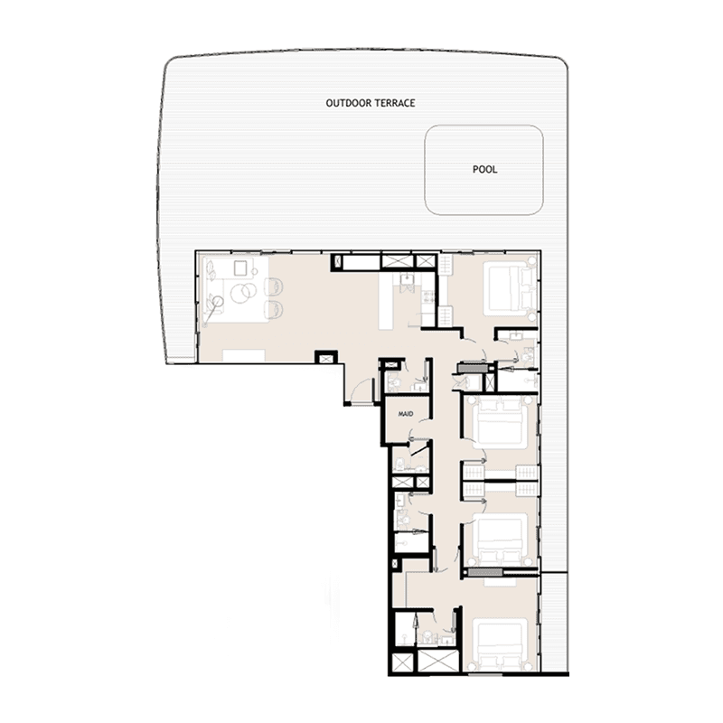 4 Bedrooms floor plan