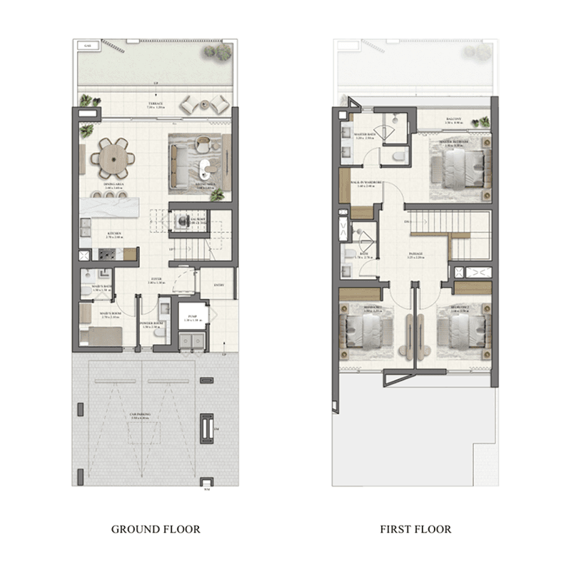 3 Bedrooms floor plan