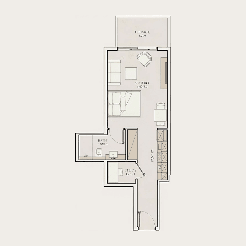Studio floor plan