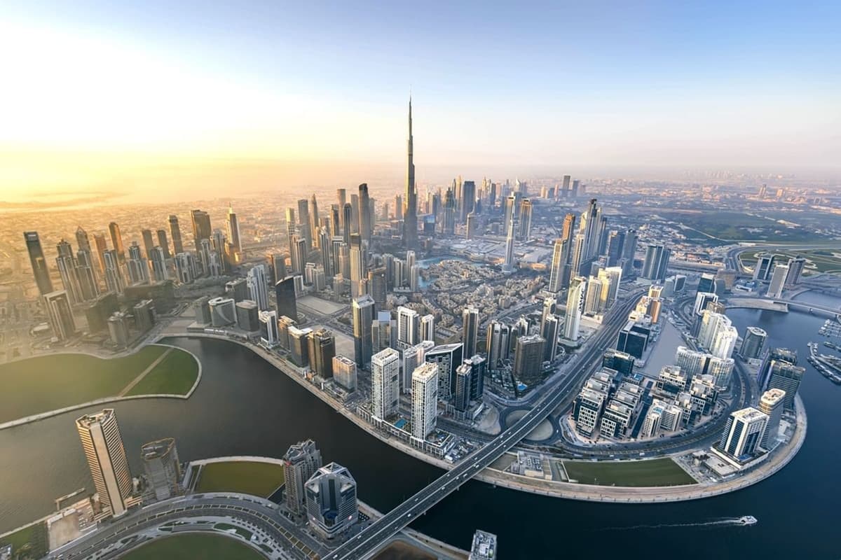 Dubai skyline in daylight