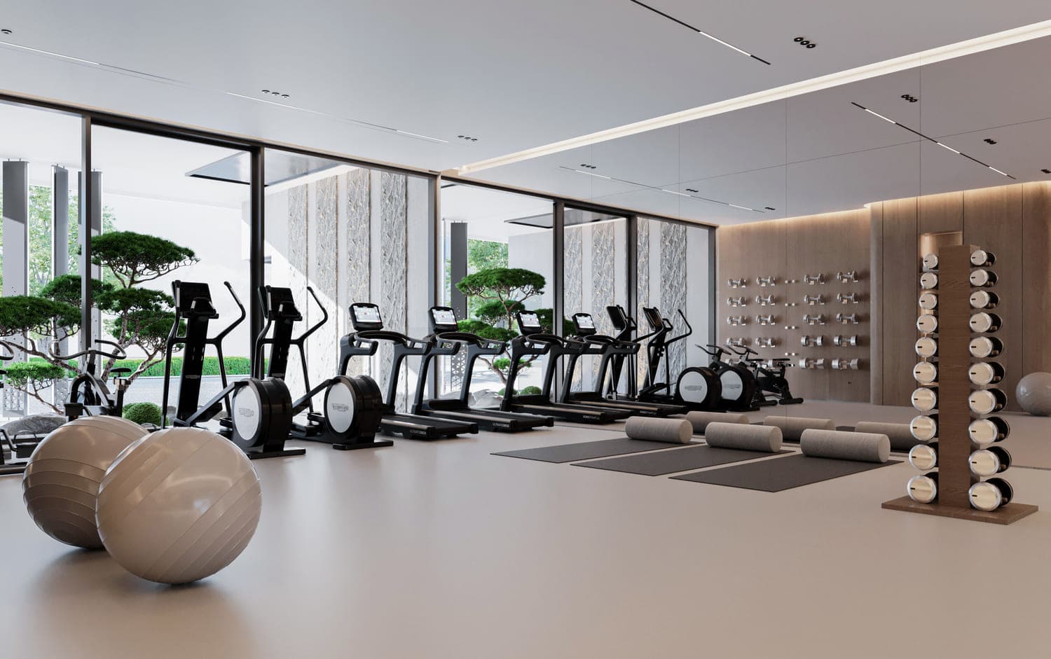 Smart Gym With Integrated Tech For Interactive Work Outs